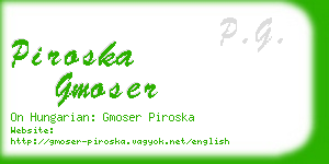 piroska gmoser business card